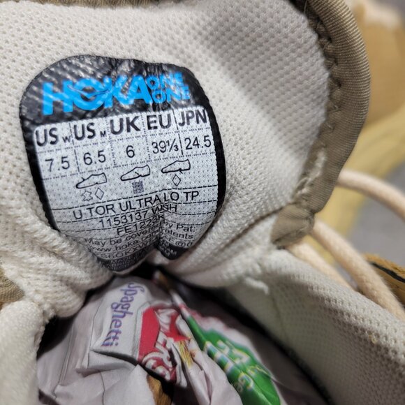 Hoka One One Tor Ultra Lo Elite Terrain System Wheat Mushroom Size W7.5 M6.5 - Picture 11 of 11